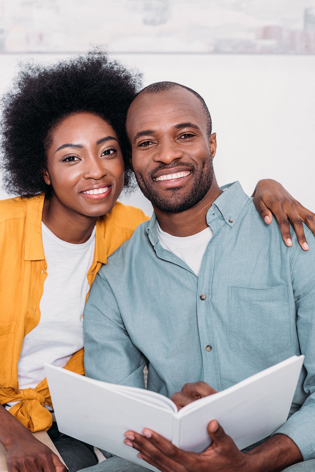 smiling african american couple